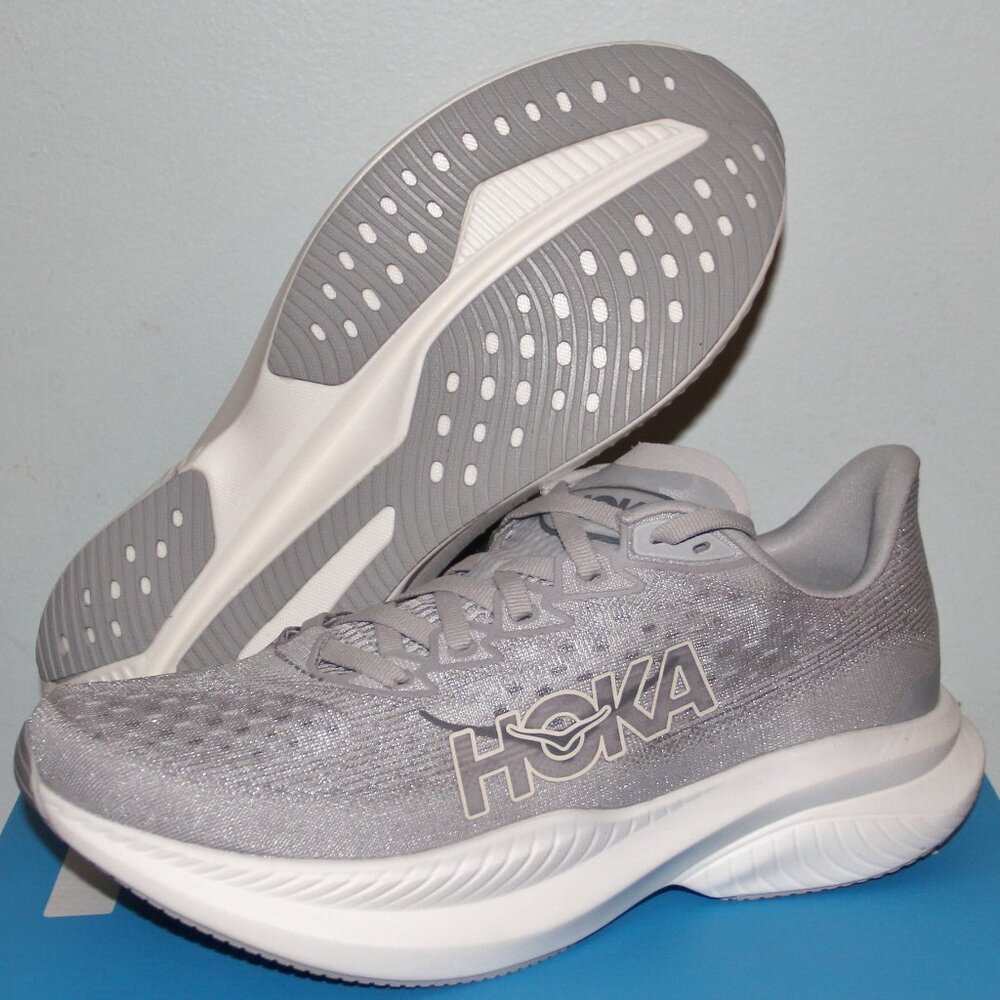Hoka One One Mach 6 Running Shoes Mens 12 D Stardust Gray